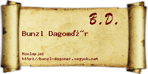 Bunzl Dagomér névjegykártya